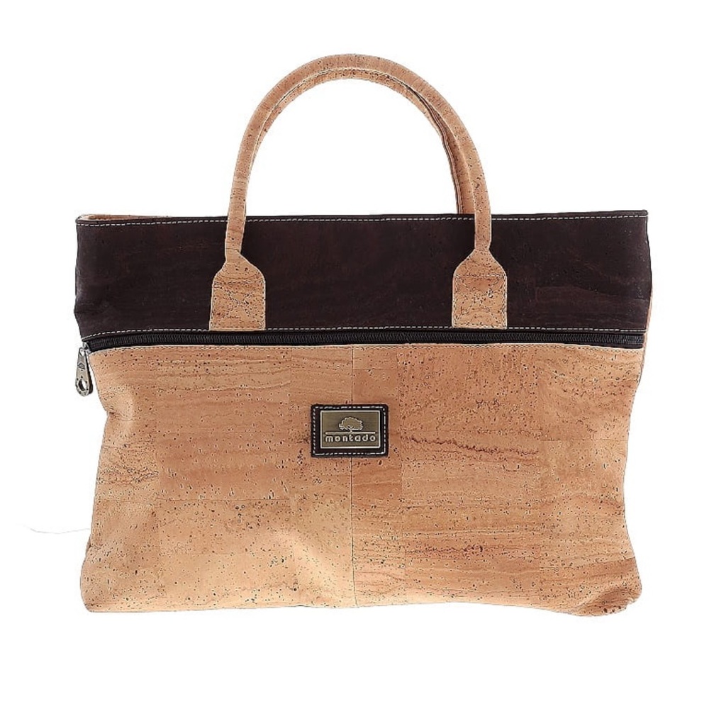 Montado Natural Cork Business Laptop Bag Purse NWT
